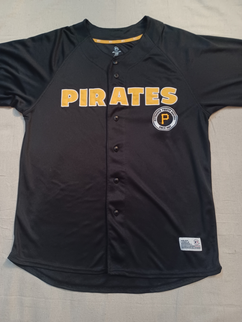 Pittsburgh Pirates Dynasty MLB  Black Jersey with Gold Trim Men's Size Large